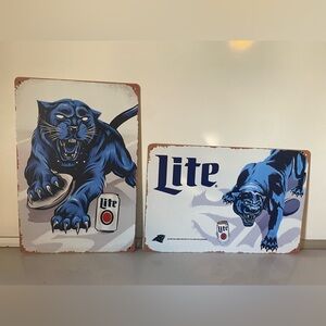 Carolina Panthers Miller LITE sign lot